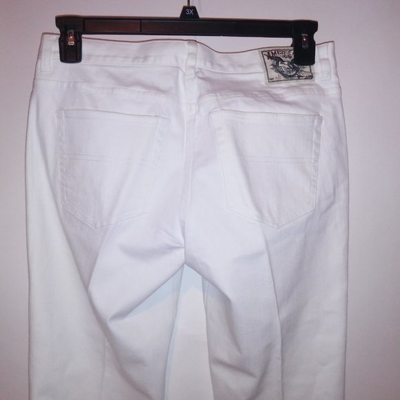 American Living Jeans Womens Size 8 Revere Straight Leg Solid White Waist 32" Ri - Picture 9 of 11